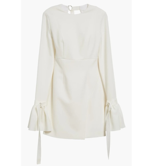 NEW ISRAELLA KOBLA White ZOLA Back Cutout LONG SLEEV Cocktail MINI DRESS 10 - Picture 14 of 16